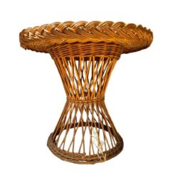 Table rotin vintage diabolo