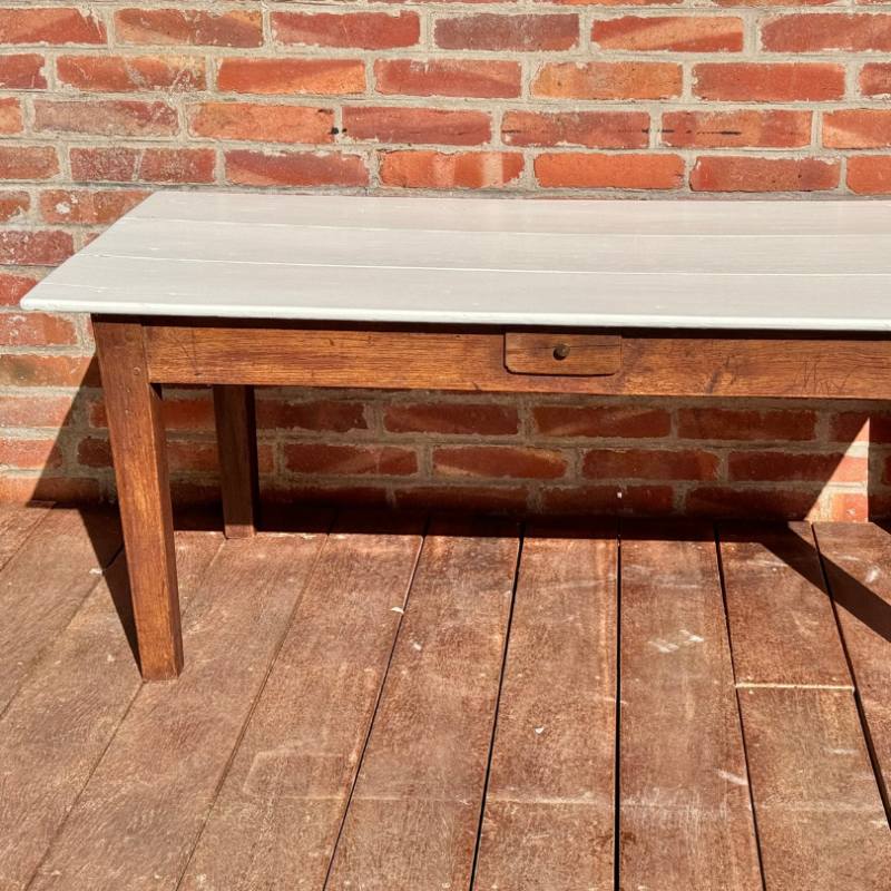 Table de ferme basse vintage rustique – Image 3