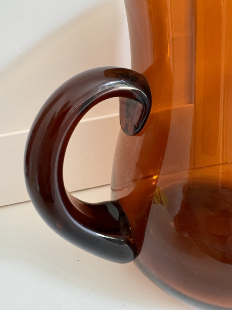 Carafe pichet vintage verre ambré – Image 2