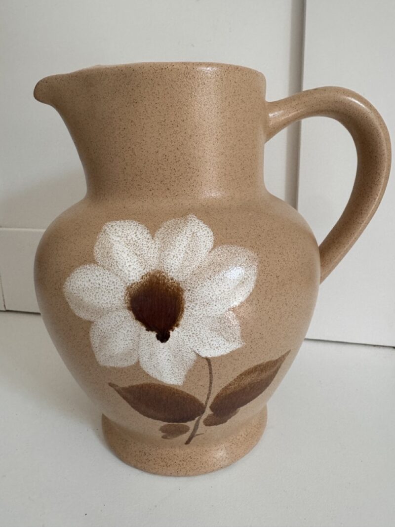 Carafe fleur en grès Vintage Moulin des loups – Image 4