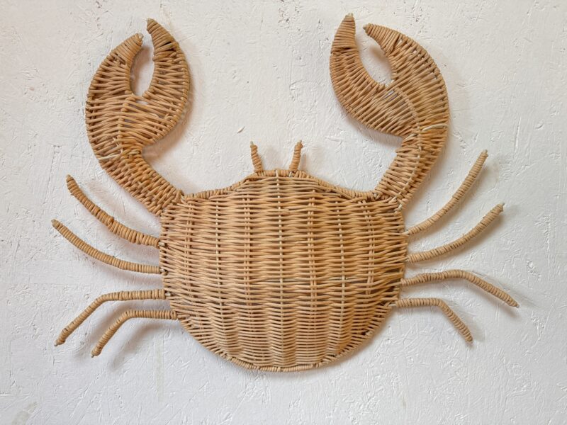 Décoration murale crabe en rotin. – Image 3