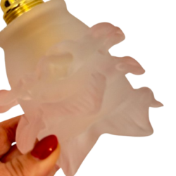 Baladeuse opaline fleur rose