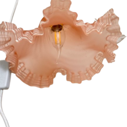 Baladeuse opaline grande fleur rose