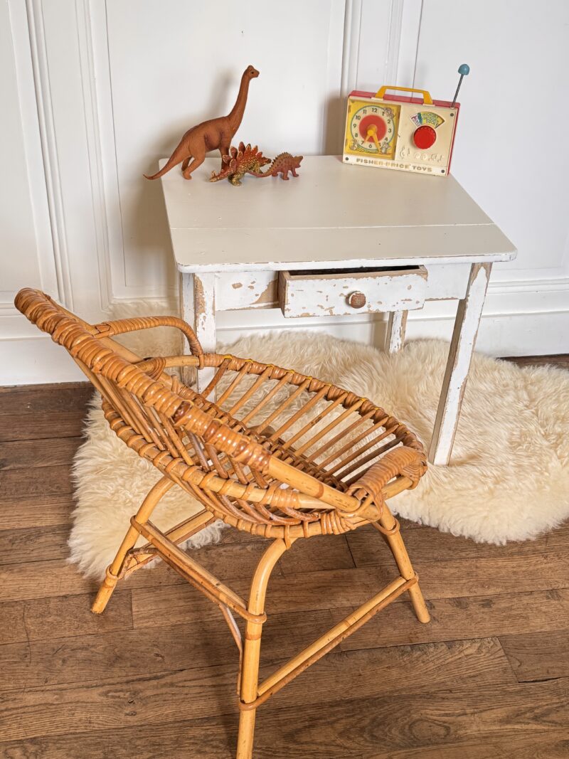 Petite table rustique vintage – Image 3