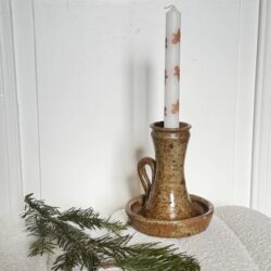 Bougeoir céramique vintage grès pyrité – Image 6