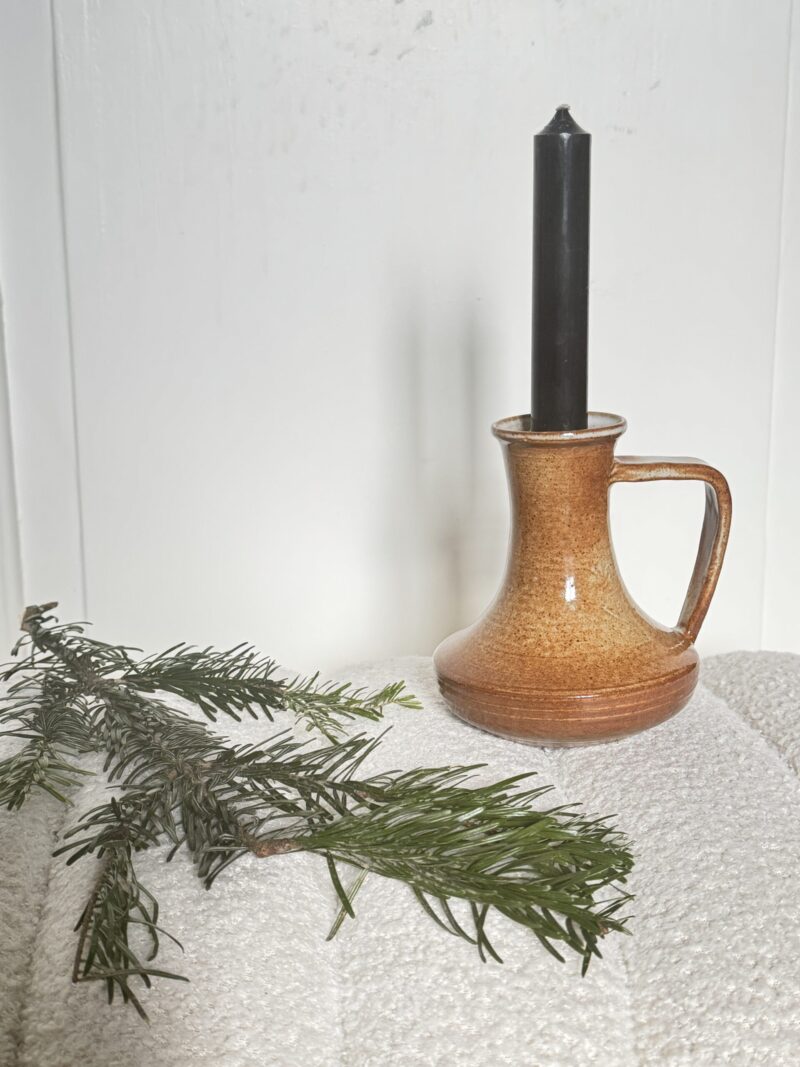 Bougeoir céramique vintage grès vernissé – Image 3