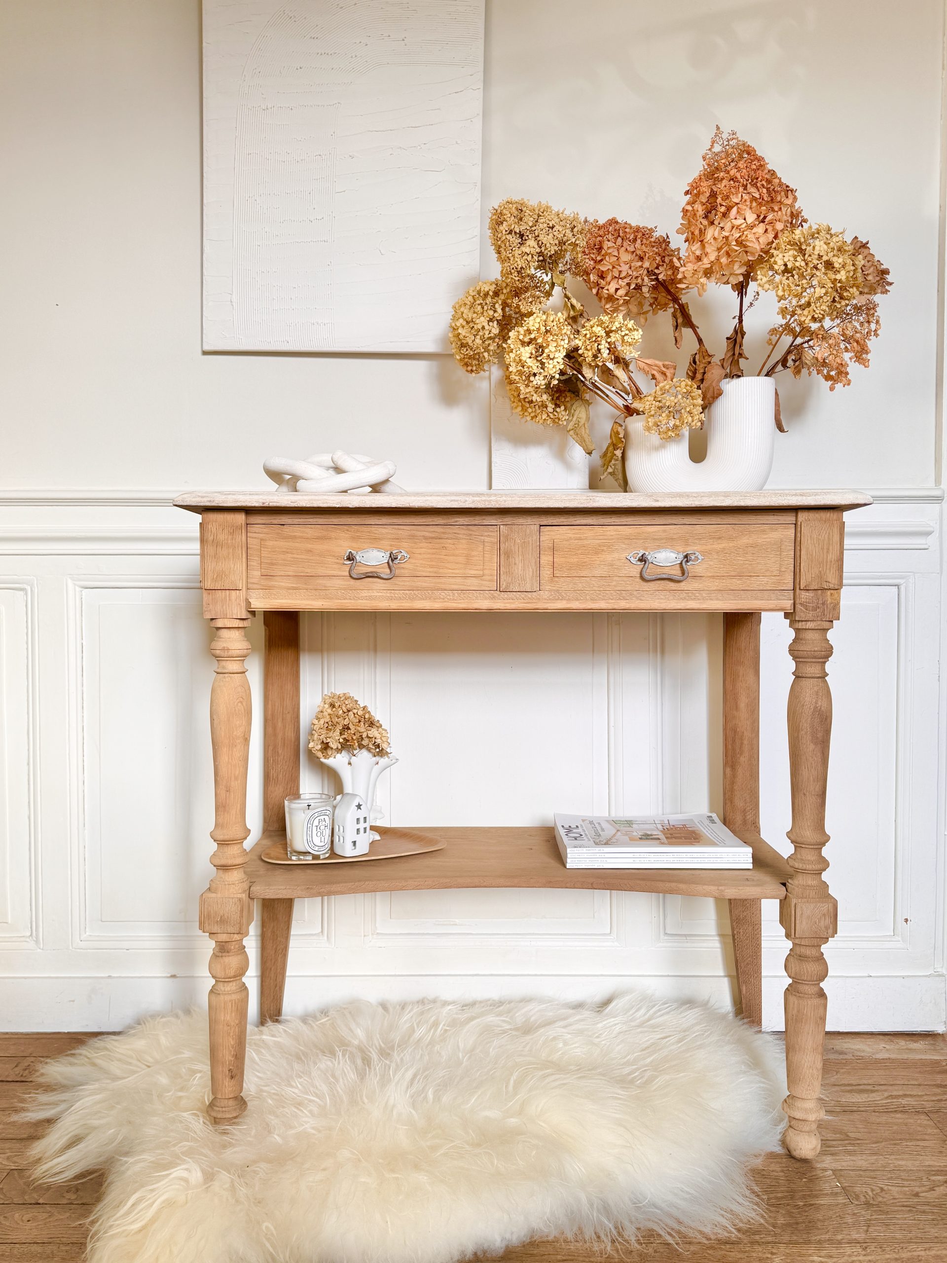 Console bois brut (chêne)